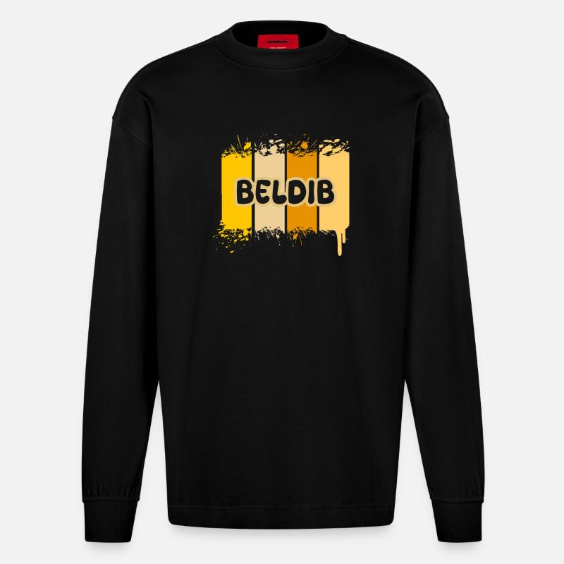 Beldib - Heavyweight Oversized Organic Langarmshirt Made in EU - SOLID BLACK