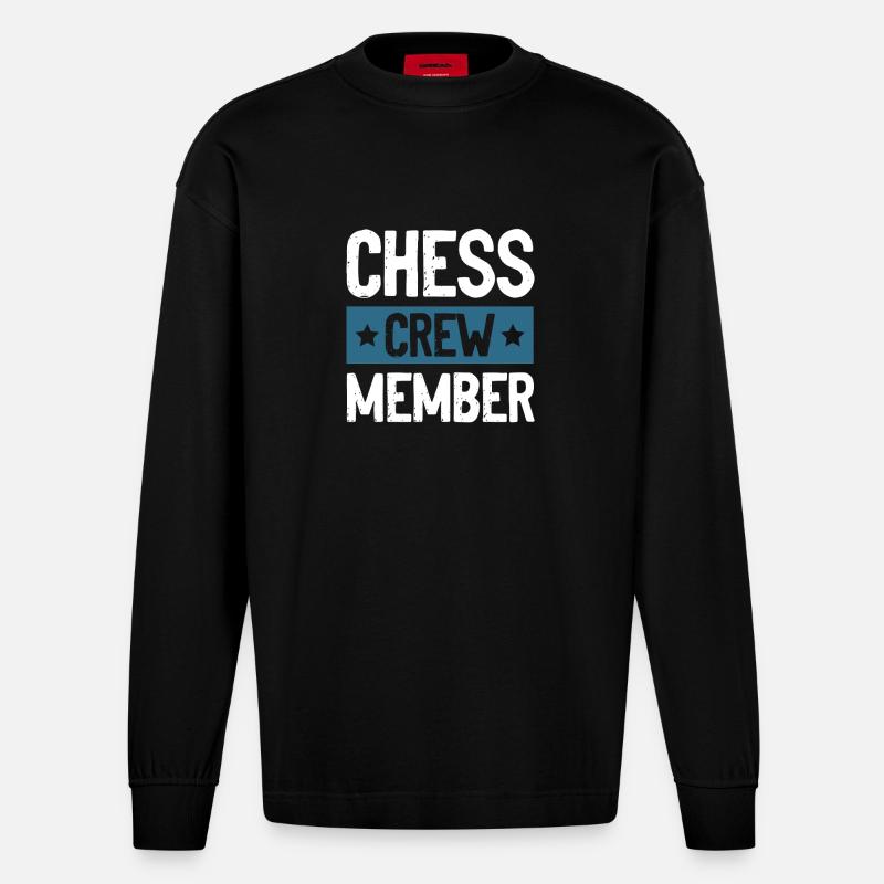 Chess Crew - Heavyweight Oversized Organic Langarmshirt Made in EU - SOLID BLACK