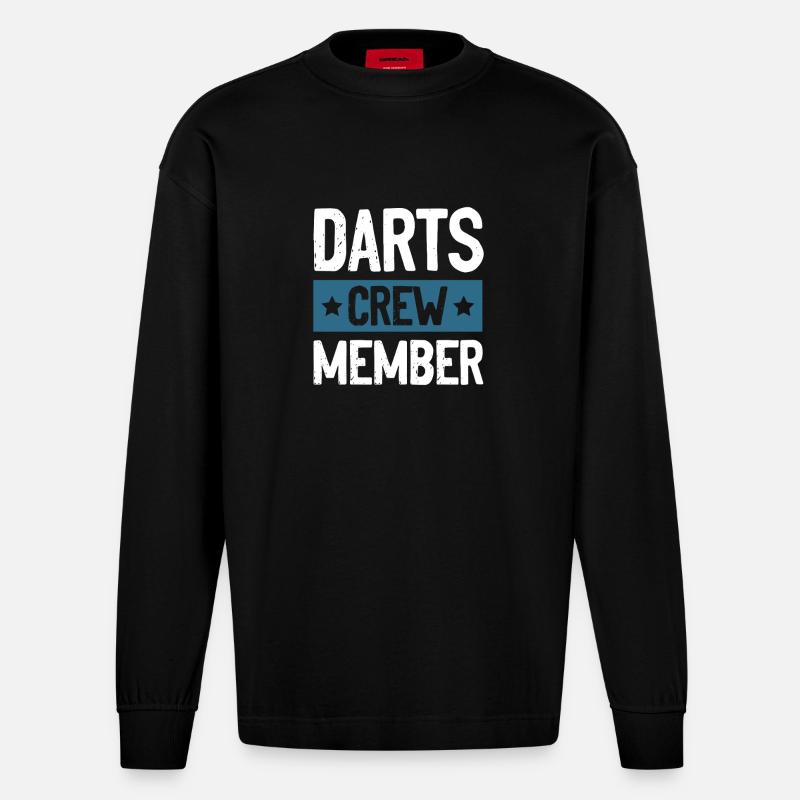 Darts Crew - Heavyweight Oversized Organic Langarmshirt Made in EU - SOLID BLACK