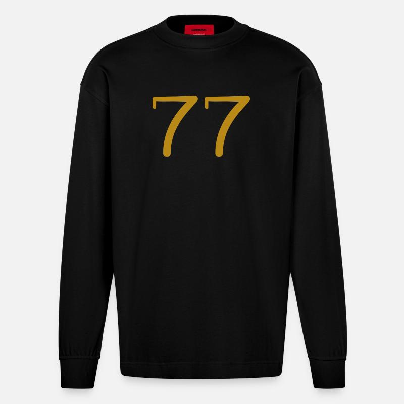 77 - Manches longues bio épais oversize fabriqué en UE - SOLID BLACK