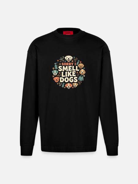 Zwingertechniker, Zwingerassistent, Tierpflege - Heavyweight Oversized Organic Langarmshirt Made in EU - SOLID BLACK