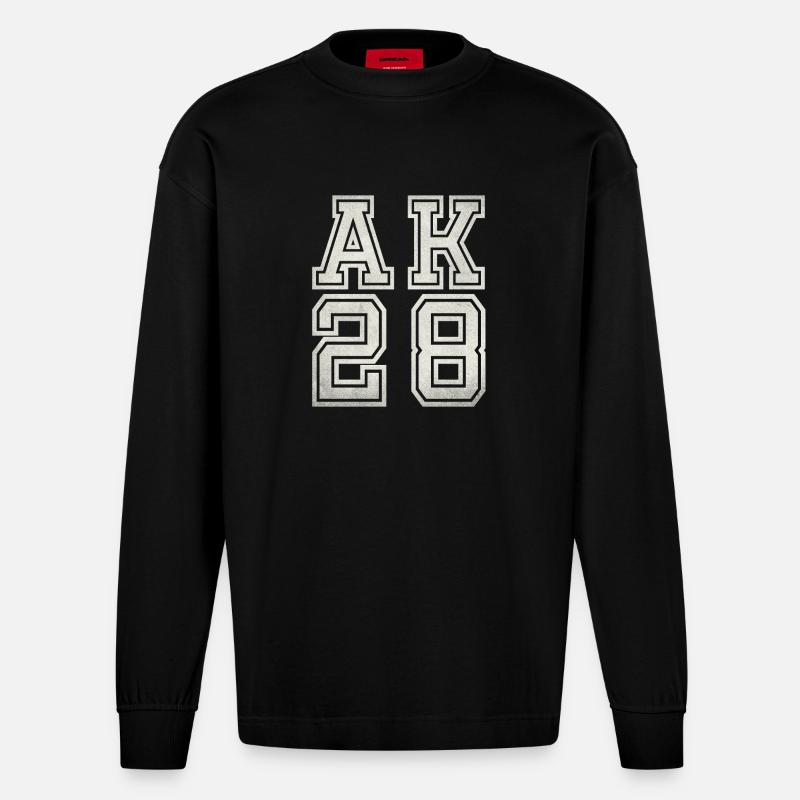 AK28 - Heavyweight Oversized Organic Langarmshirt Made in EU - SOLID BLACK