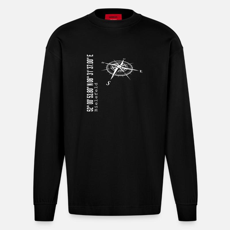 Bielefeld - Heavyweight Oversized Organic Langarmshirt Made in EU - SOLID BLACK
