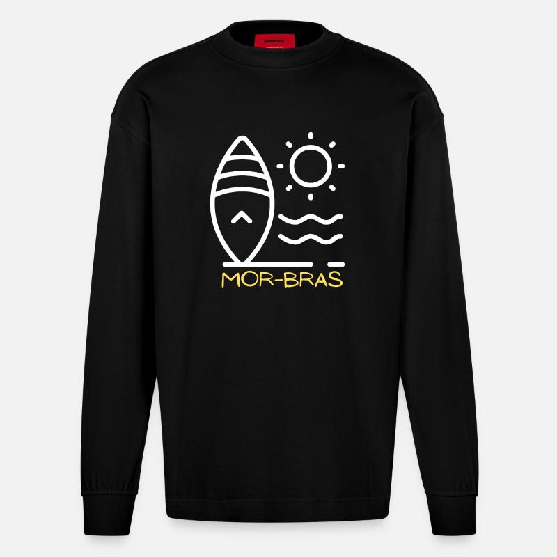 Mor BHs - Heavyweight Oversized Organic Langarmshirt Made in EU - SOLID BLACK