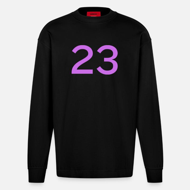 23 - Manches longues bio épais oversize fabriqué en UE - SOLID BLACK
