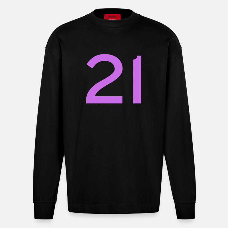 21 - Manches longues bio épais oversize fabriqué en UE - SOLID BLACK