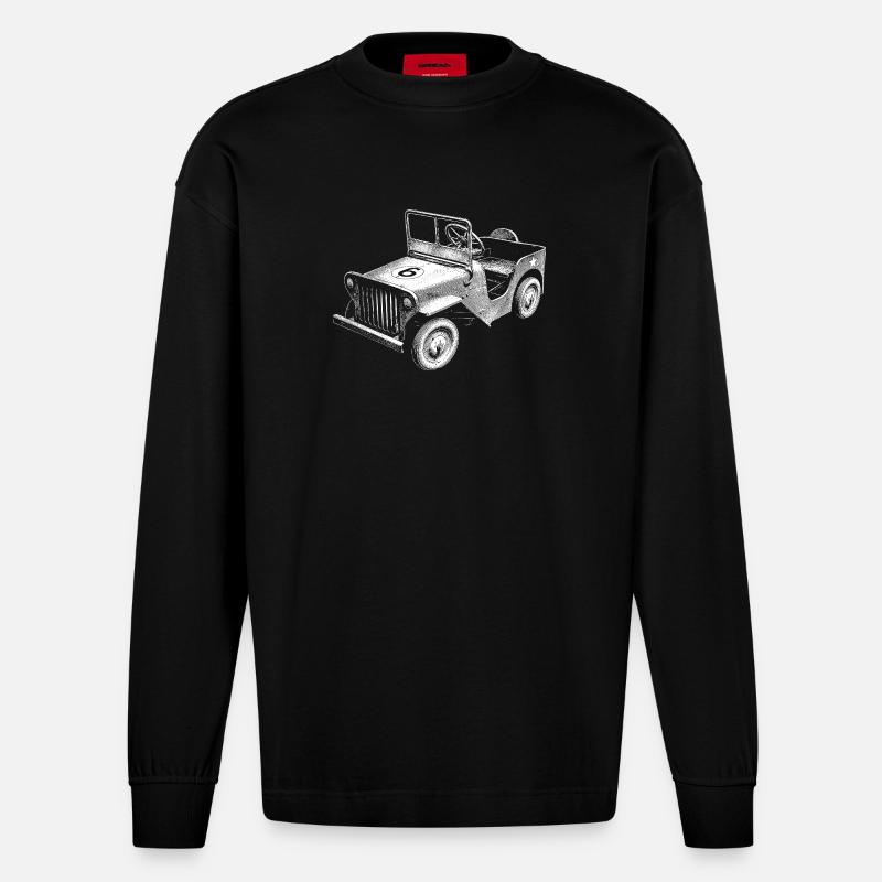Caisse à savon - Manches longues bio épais oversize fabriqué en UE - SOLID BLACK
