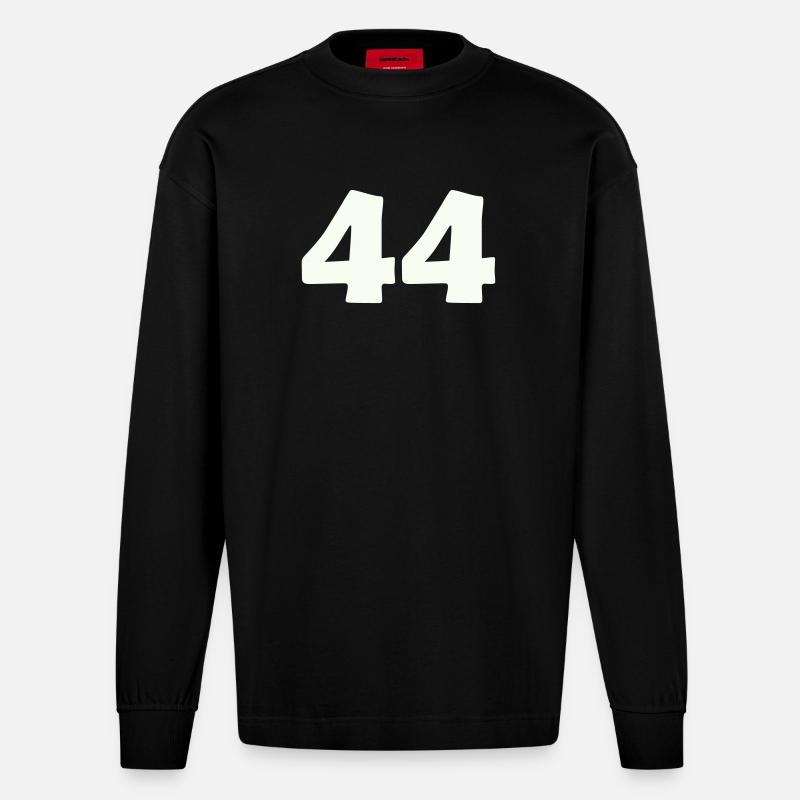 44 - Heavyweight Oversized Organic Langarmshirt Made in EU - SOLID BLACK