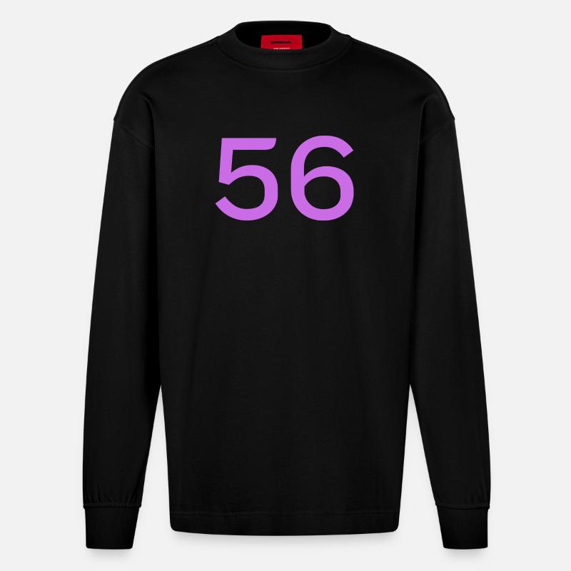 56 - Manches longues bio épais oversize fabriqué en UE - SOLID BLACK