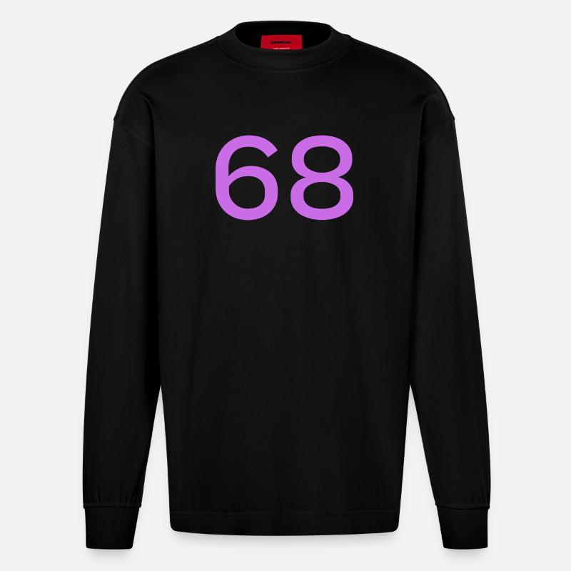 68 - Manches longues bio épais oversize fabriqué en UE - SOLID BLACK