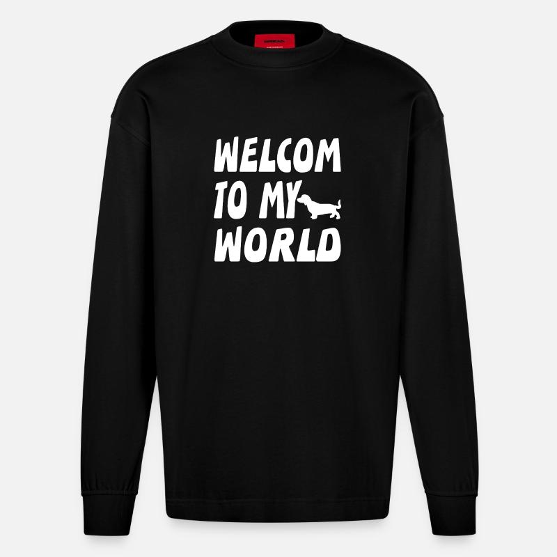 Teckel - Manches longues bio épais oversize fabriqué en UE - SOLID BLACK