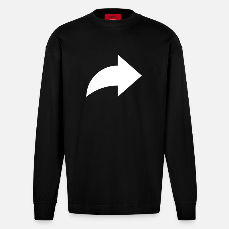 Pfeil, share - Heavyweight Oversized Organic Langarmshirt Made in EU - SOLID BLACK