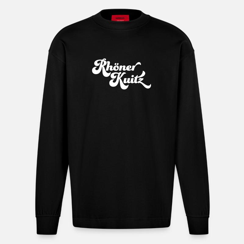 Rhöner Kuitz - Heavyweight Oversized Organic Langarmshirt Made in EU - SOLID BLACK