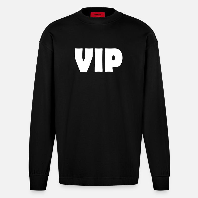 VIP - Heavyweight Oversized Organic Langarmshirt Made in EU - SOLID BLACK