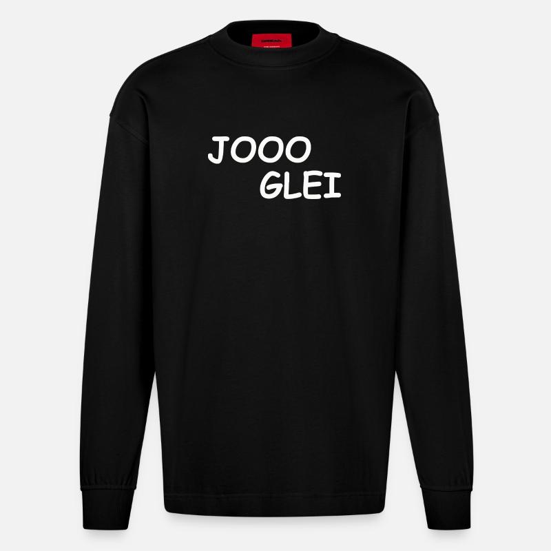 JOOO GLEI - Heavyweight Oversized Organic Langarmshirt Made in EU - SOLID BLACK