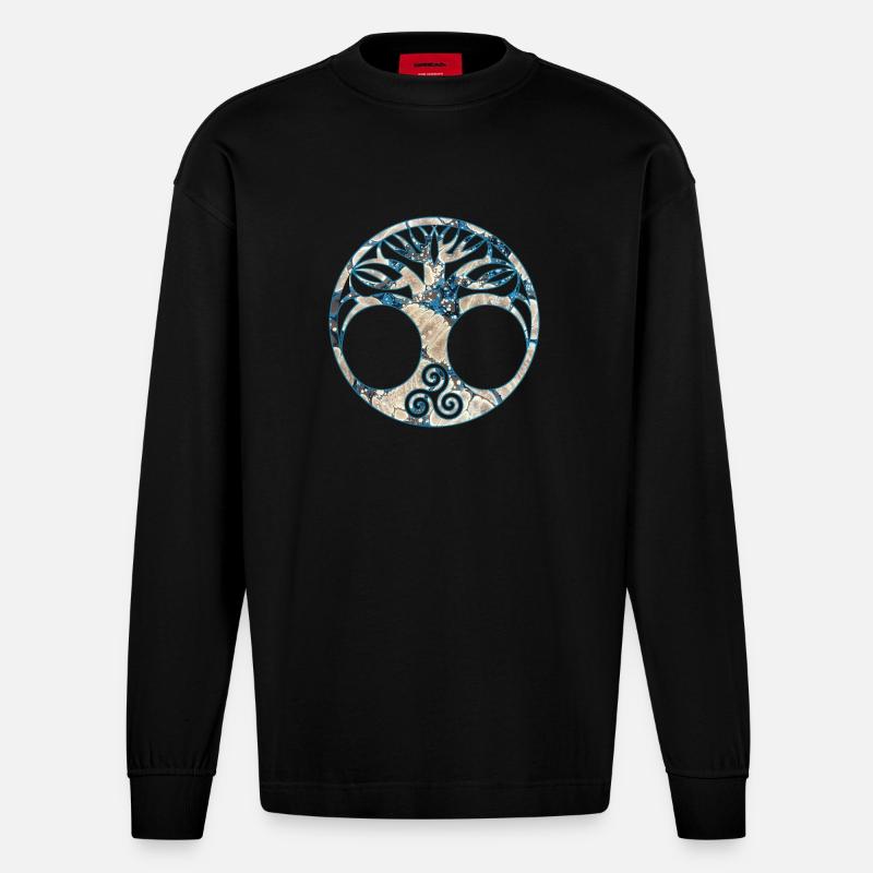 yggdrasil e 242 - Heavyweight Oversized Organic Langarmshirt Made in EU - SOLID BLACK