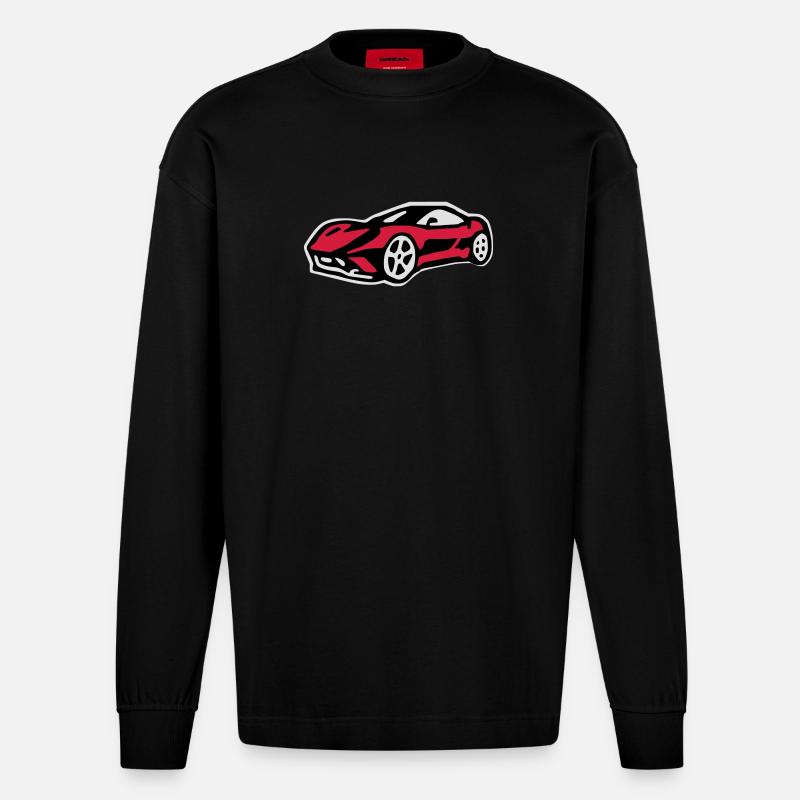 ferari - Heavyweight Oversized Organic Langarmshirt Made in EU - SOLID BLACK
