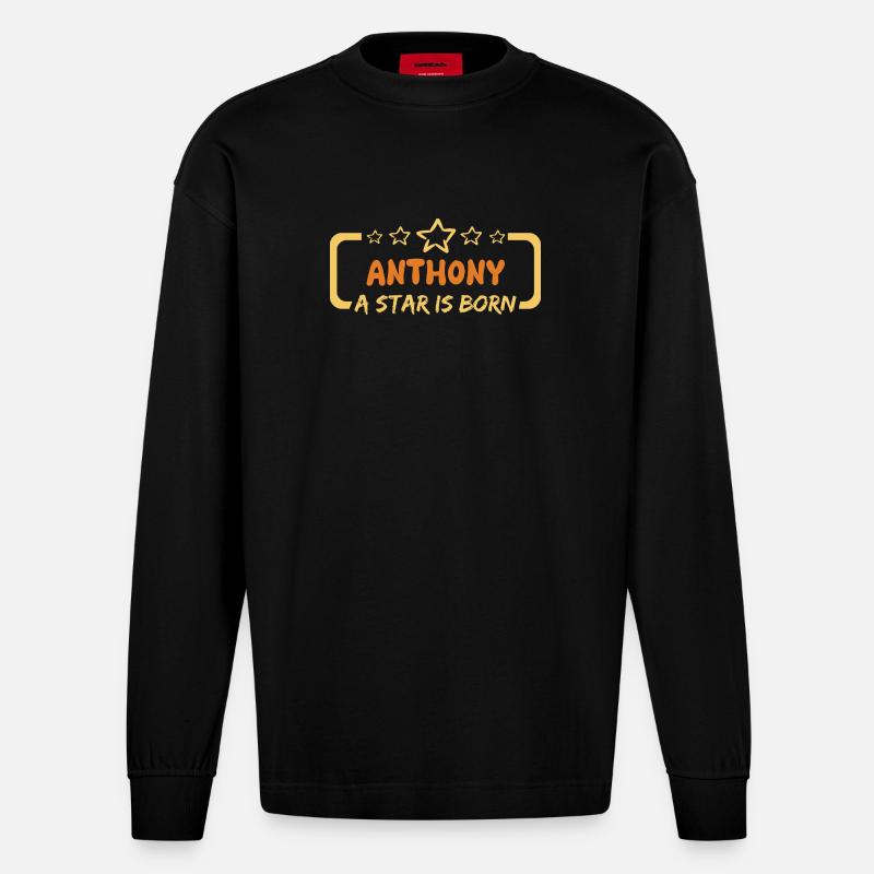 Anthony - Heavyweight Oversized Organic Langarmshirt Made in EU - SOLID BLACK