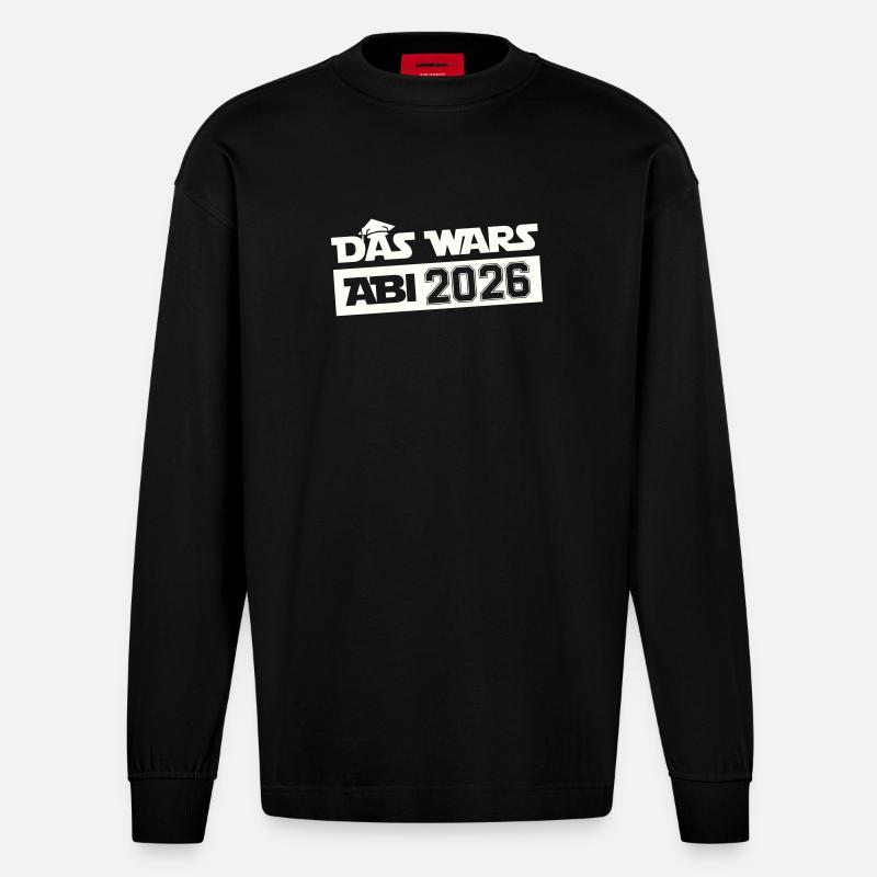 DAS WARS Abi 2026 - Heavyweight Oversized Organic Langarmshirt Made in EU - SOLID BLACK