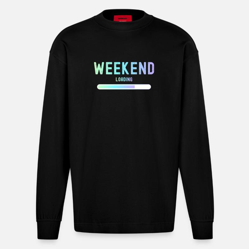 Weekend loading Weekend and leisure - Heavyweight Oversized Organic Longsleeve Shirt Made in EU - SOLID BLACK