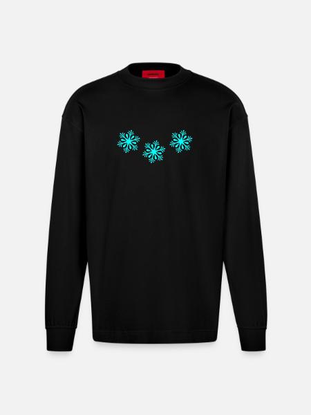 Snow - Heavyweight Oversized Organic Langarmshirt Made in EU - SOLID BLACK