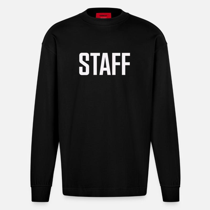 Staff - Heavyweight Oversized Organic Langarmshirt Made in EU - SOLID BLACK