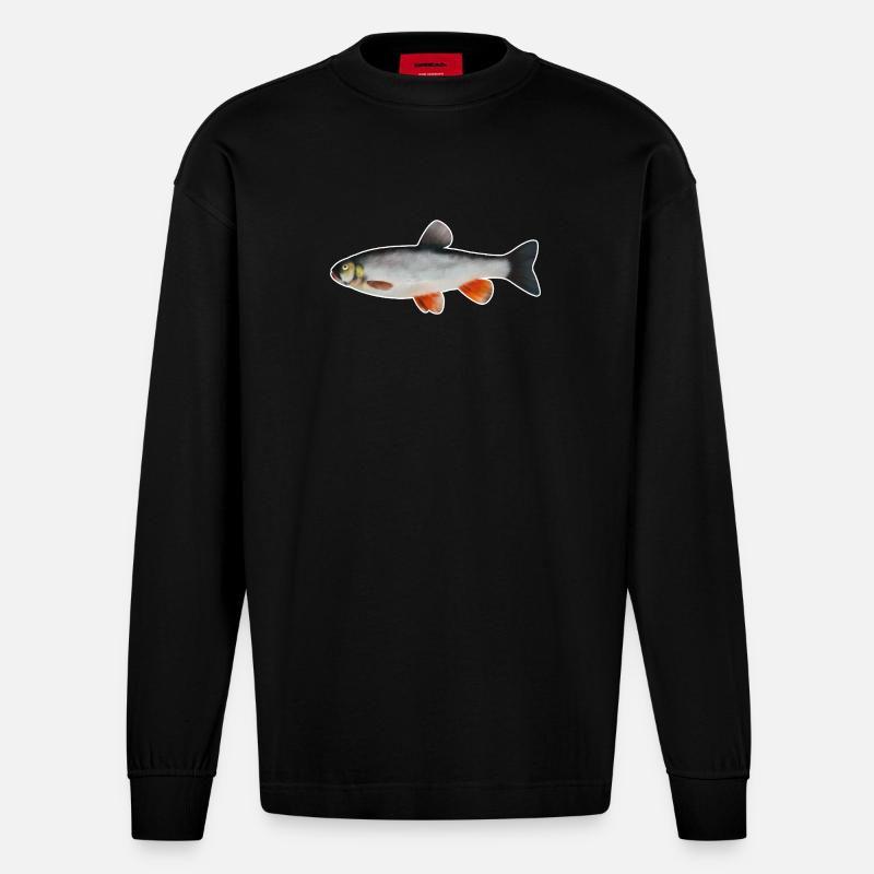 Döbel.1 - Heavyweight Oversized Organic Langarmshirt Made in EU - SOLID BLACK