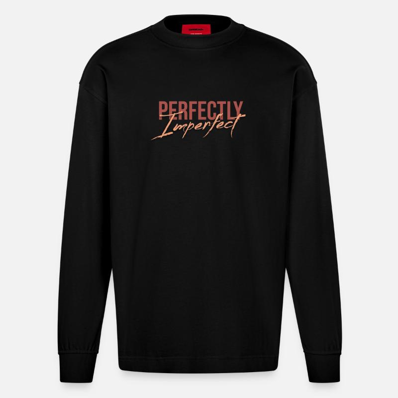 Perfectly Imperfect - Heavyweight Oversized Organic Langarmshirt Made in EU - SOLID BLACK