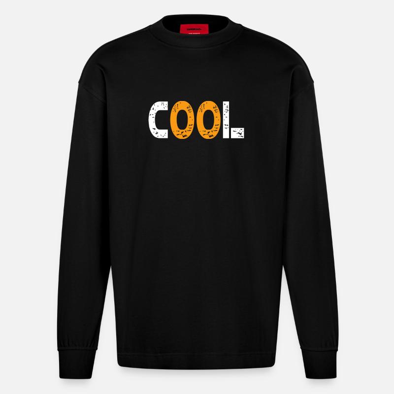 Cool, modern und jung - Heavyweight Oversized Organic Langarmshirt Made in EU - SOLID BLACK