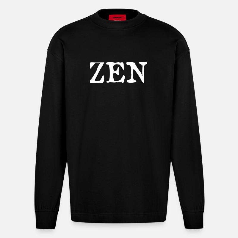 ZEN - Heavyweight Oversized Organic Langarmshirt Made in EU - SOLID BLACK