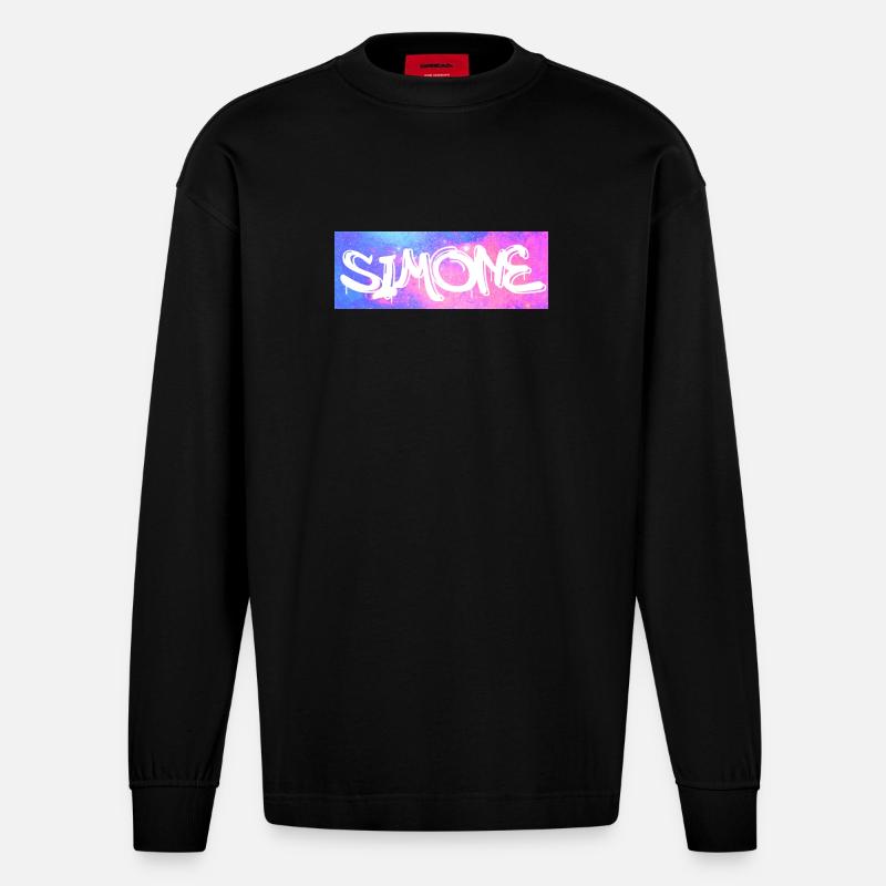 Simone - Heavyweight Oversized Organic Langarmshirt Made in EU - SOLID BLACK