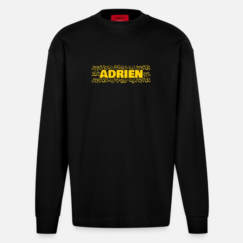 Adrien - Heavyweight Oversized Organic Langarmshirt Made in EU - SOLID BLACK