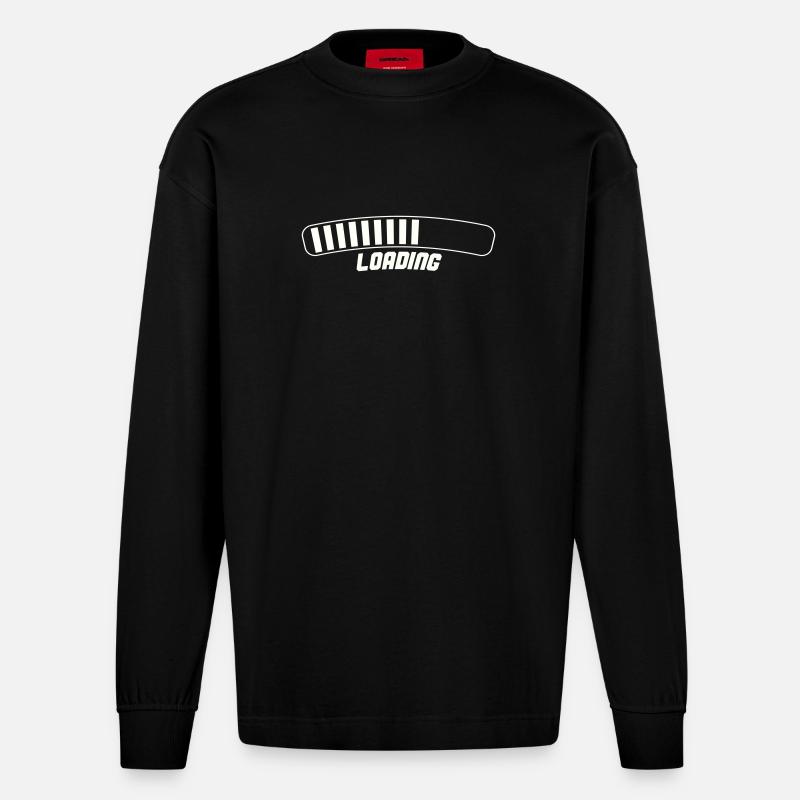 Loading - Heavyweight Oversized Organic Langarmshirt Made in EU - SOLID BLACK