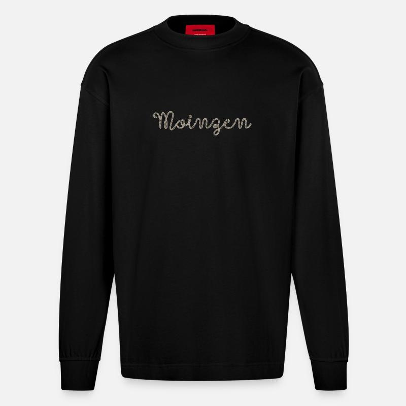 Moinzen - Heavyweight Oversized Organic Langarmshirt Made in EU - SOLID BLACK