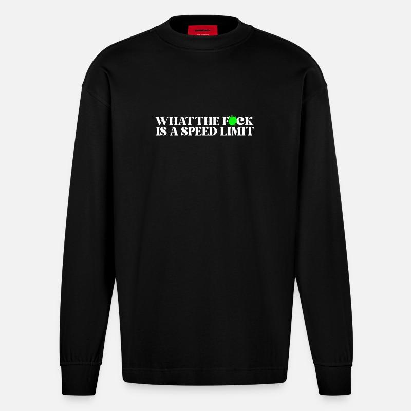 Auto - Heavyweight Oversized Organic Langarmshirt Made in EU - SOLID BLACK