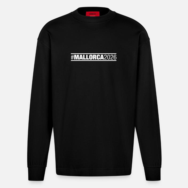 Mallorca 2026 - Heavyweight Oversized Organic Langarmshirt Made in EU - SOLID BLACK