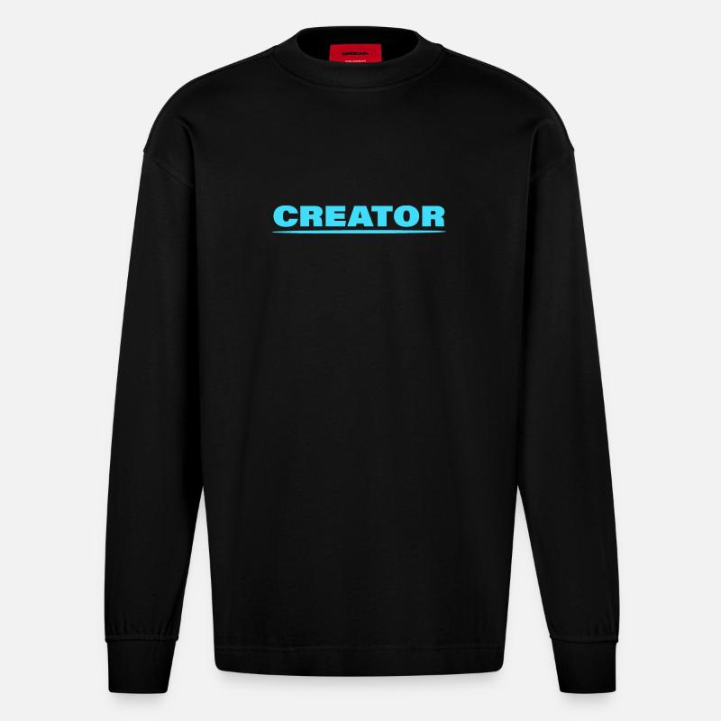 CREATOR - Heavyweight Oversized Organic Langarmshirt Made in EU - SOLID BLACK