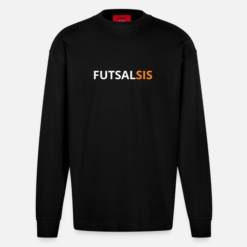 FUTSALSIS Original - Heavyweight Oversized Organic Langarmshirt Made in EU - SOLID BLACK