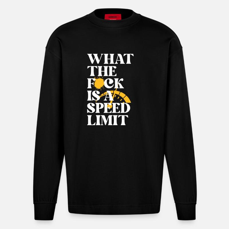 Auto - Heavyweight Oversized Organic Langarmshirt Made in EU - SOLID BLACK