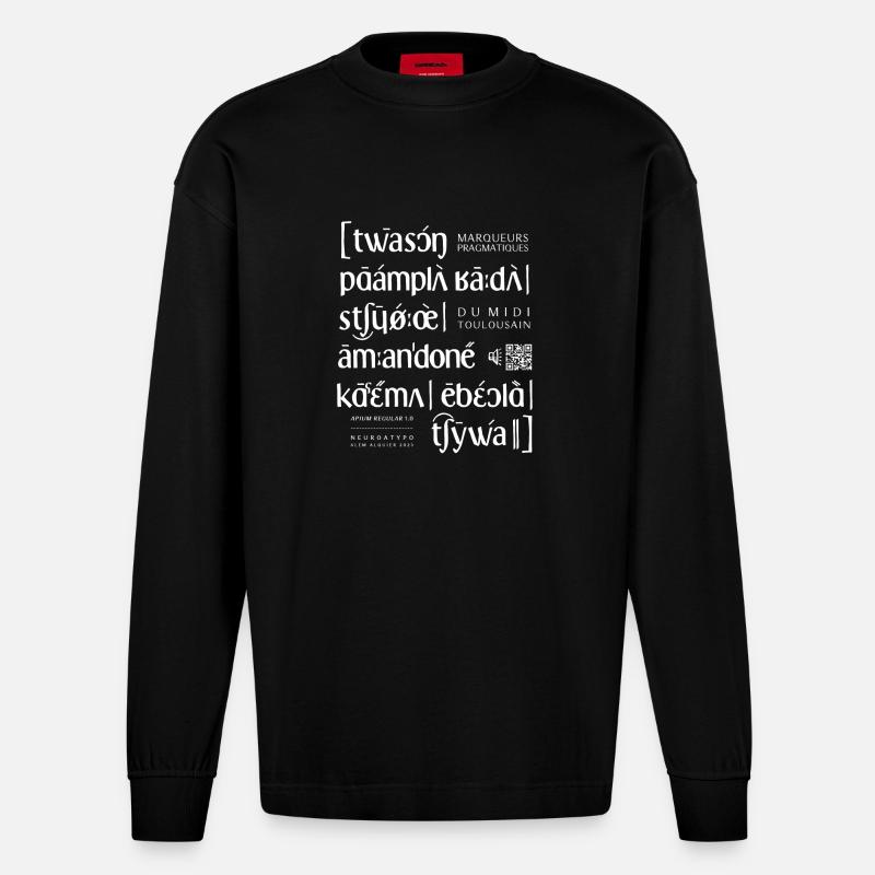 apium - API - Heavyweight Oversized Organic Langarmshirt Made in EU - SOLID BLACK