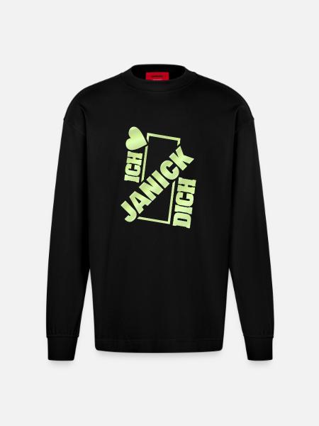 Couple Janick - Heavyweight Oversized Organic Langarmshirt Made in EU - SOLID BLACK