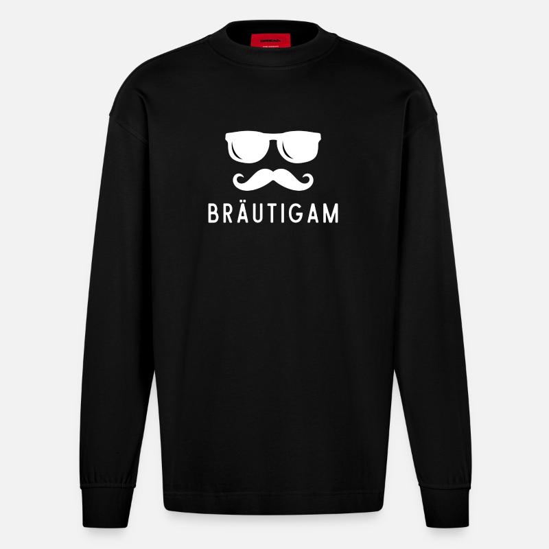 BRÄUTIGAM - Heavyweight Oversized Organic Langarmshirt Made in EU - SOLID BLACK
