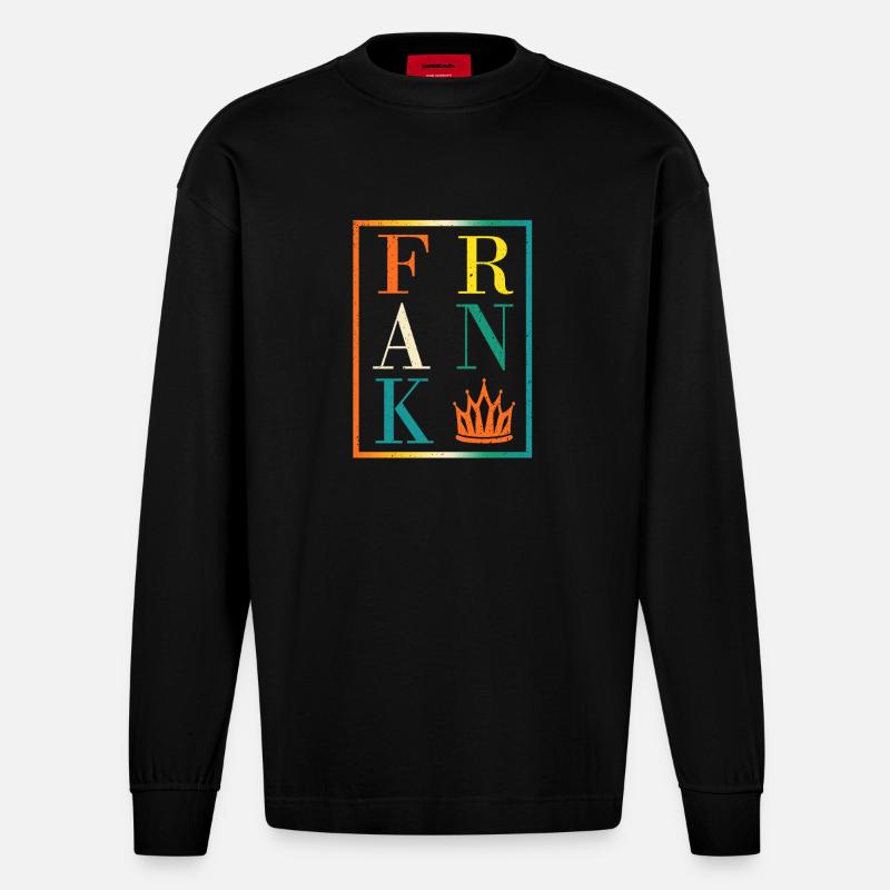 Frank - Heavyweight Oversized Organic Langarmshirt Made in EU - SOLID BLACK