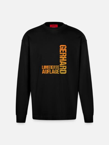 Gerhard - Manches longues bio épais oversize fabriqué en UE - SOLID BLACK