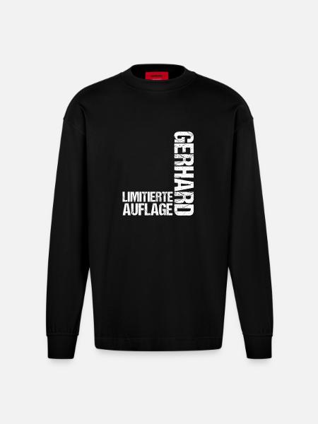 Gerhard - Heavyweight Oversized Organic Longsleeve Shirt Made in EU - SOLID BLACK