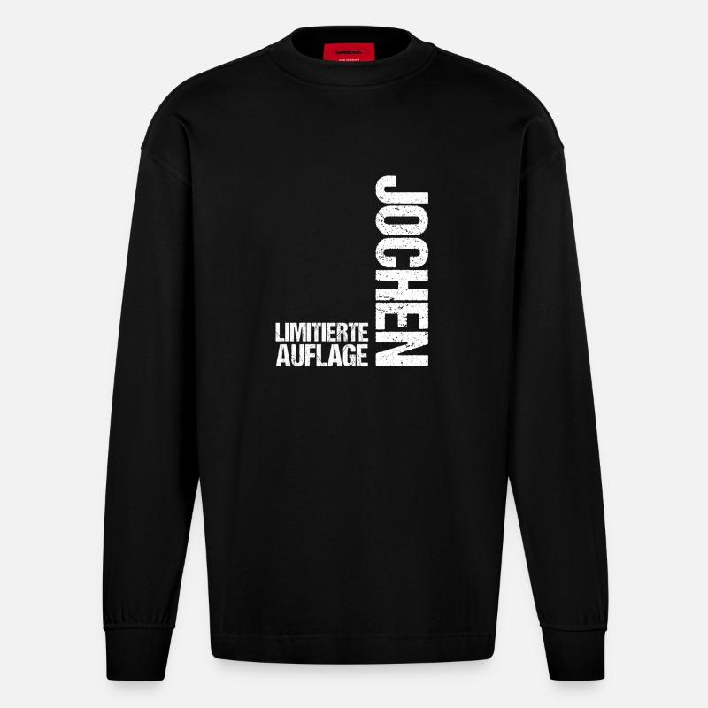 Jochen - Heavyweight Oversized Organic Langarmshirt Made in EU - SOLID BLACK