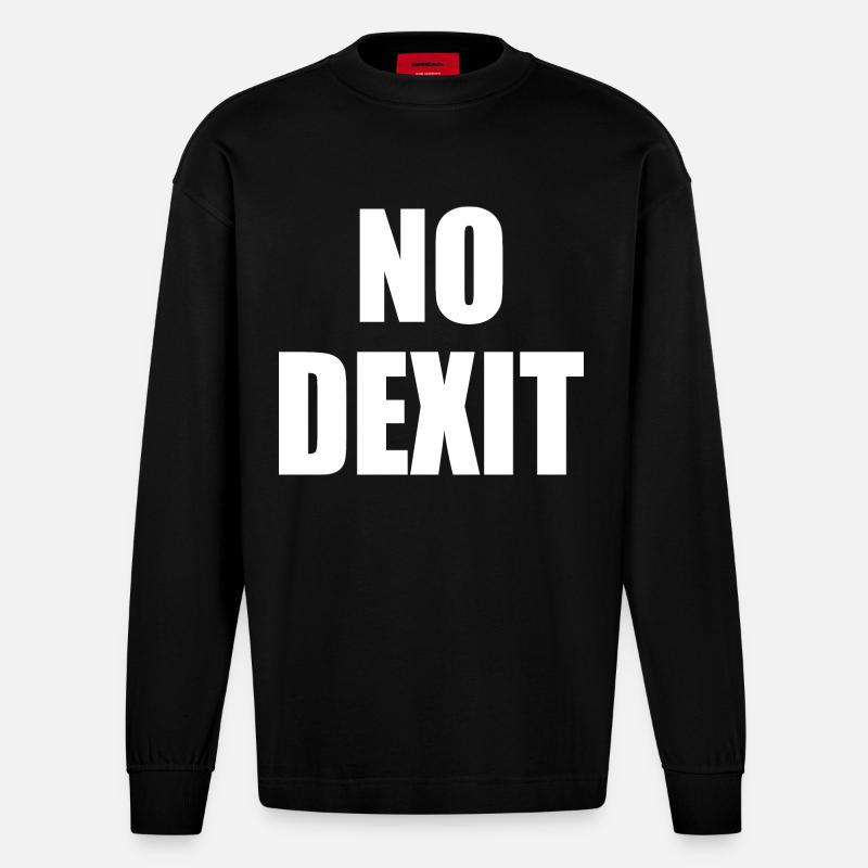 No dexit - Heavyweight Oversized Organic Longsleeve Shirt Made in EU - SOLID BLACK