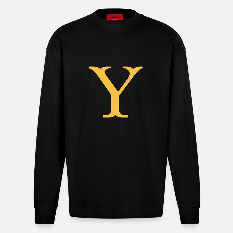 Y - Heavyweight Oversized Organic Langarmshirt Made in EU - SOLID BLACK