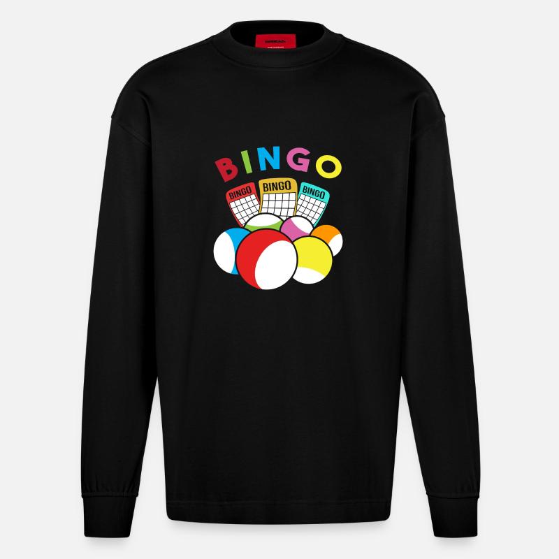 Bingo - Heavyweight Oversized Organic Langarmshirt Made in EU - SOLID BLACK