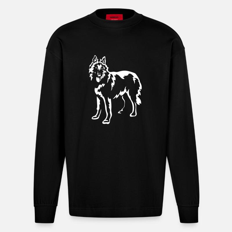 Tervueren "Black Edition" - Heavyweight Oversized Organic Langarmshirt Made in EU - SOLID BLACK